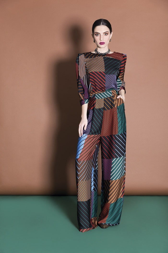 Anonyme Calças Lã - vista frontal