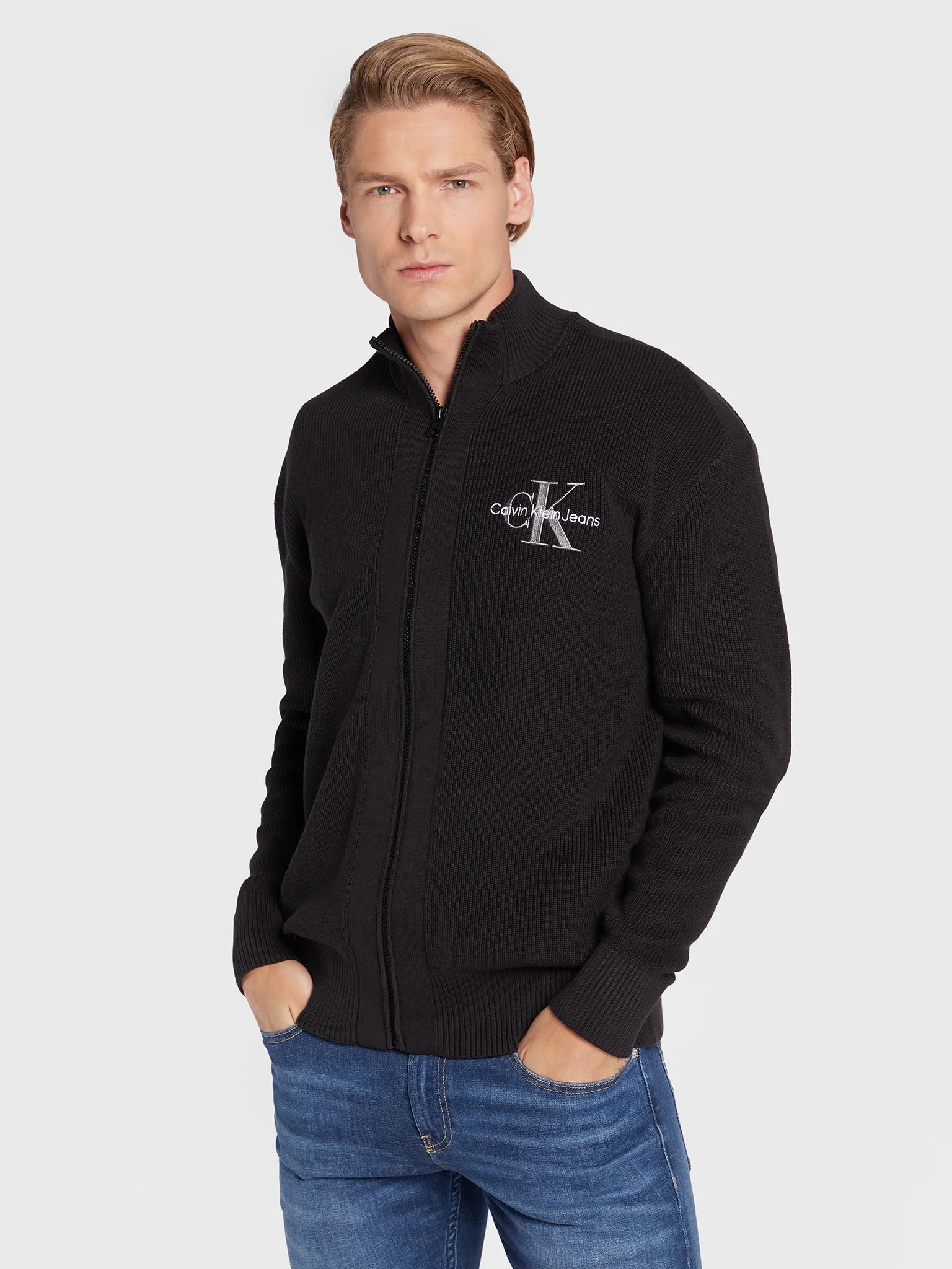 Calvin Klein Blusão com Logo Bordado Algodão - vista frontal