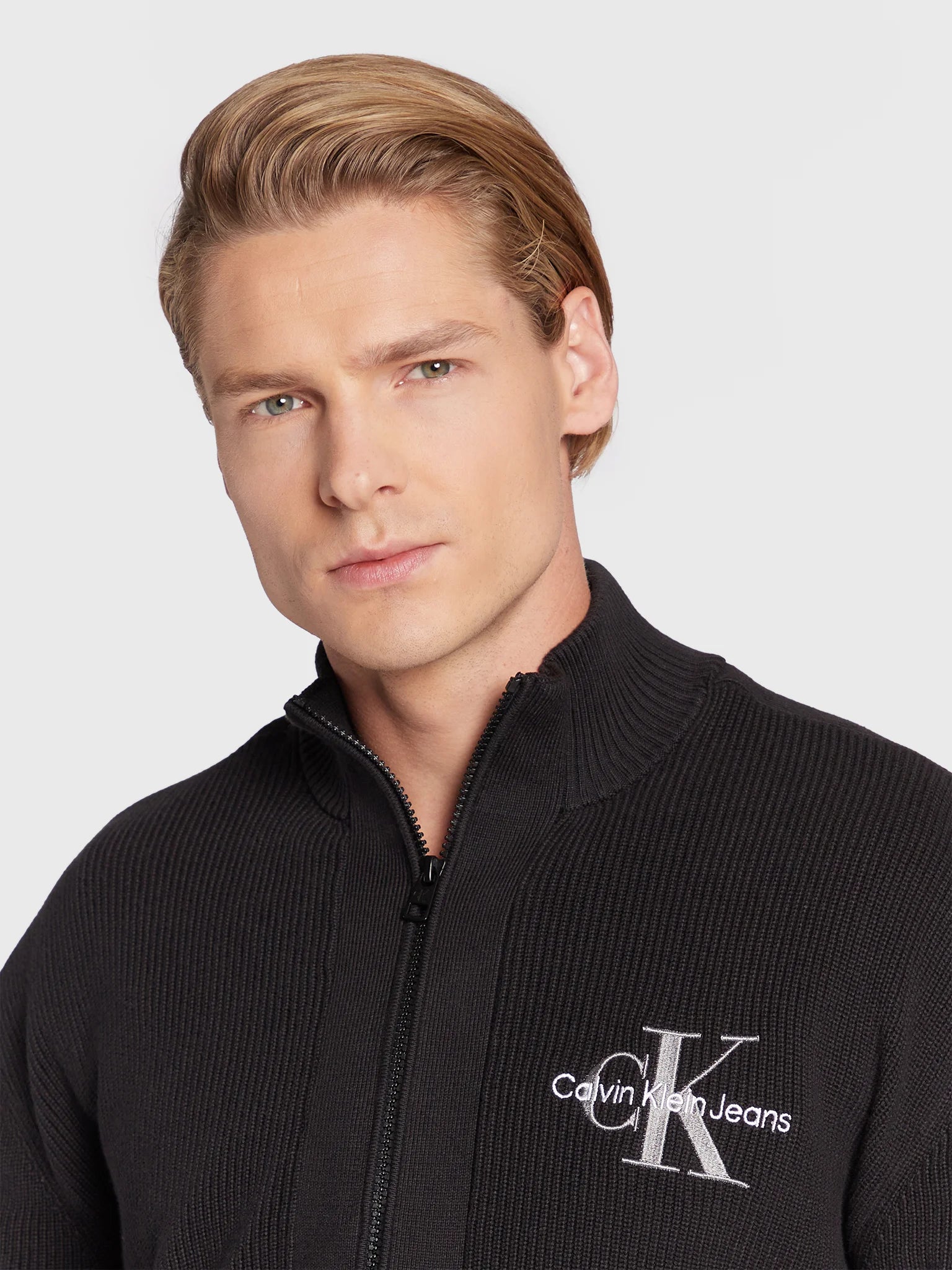 Calvin Klein Blusão com Logo Bordado Algodão